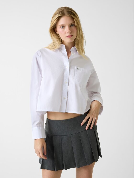 Guess Jeans Guess Jeans Top 180791 Biały Classic Fit