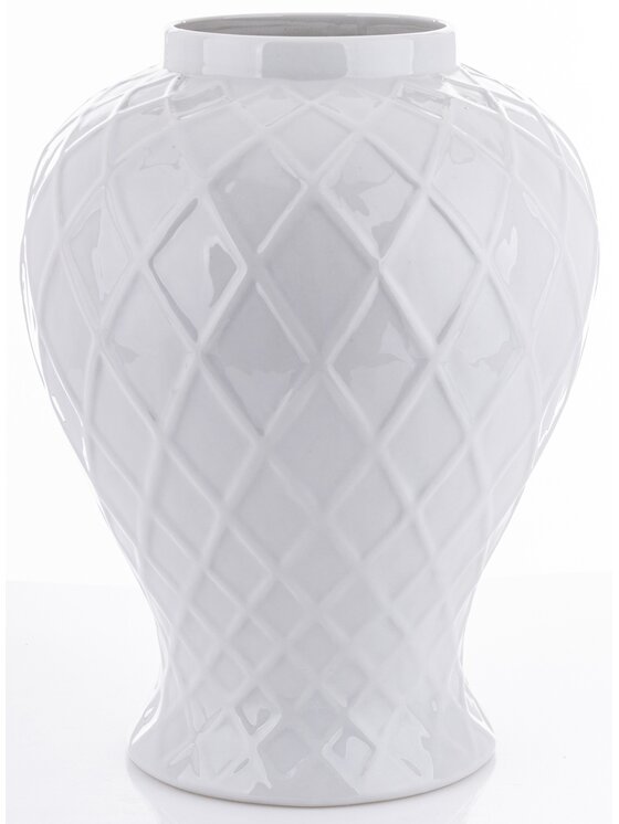 MIAhome MIAhome Pojemnik Amfora z pokrywą 51x26 cm ANFOR - II Biały