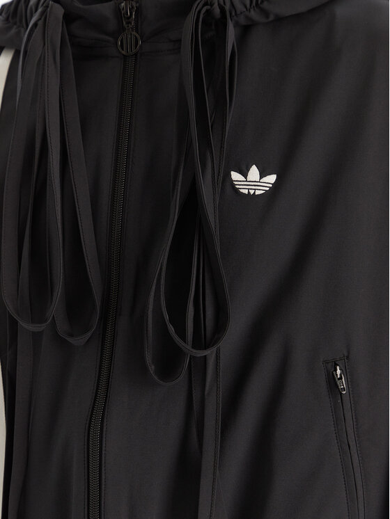 adidas adidas Prijelazna jakna Ribbon Off Placed 3-Stripes JX2698 Crna Oversize