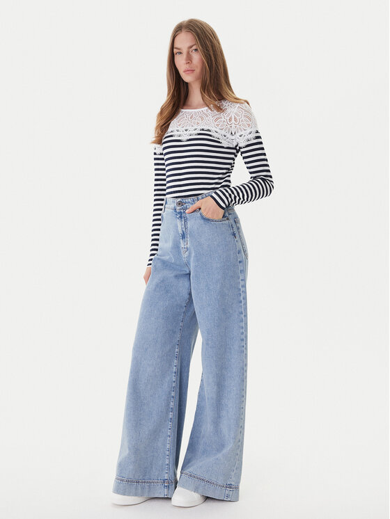 Morgan Morgan Bluză 251-TMACO Bleumarin Slim Fit