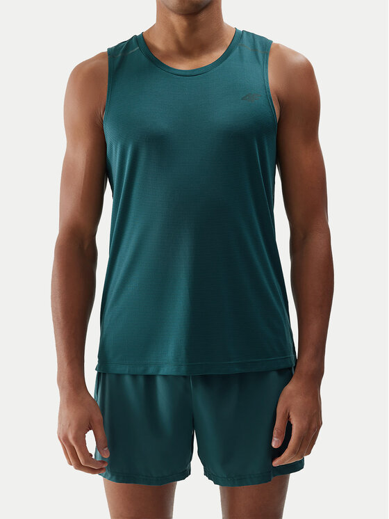 4F 4F Тениска от техническо трико 4FWSS24TFTSM841 Зелен Regular Fit