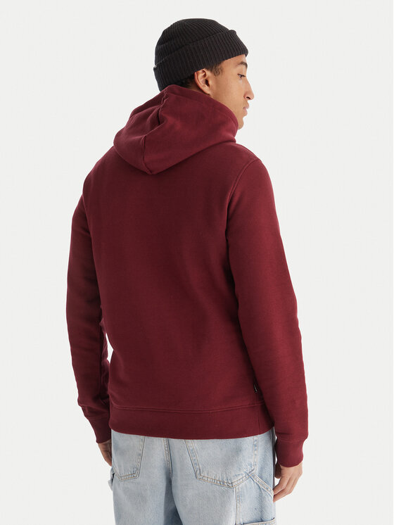 Element Element Pulóver Icon Embroidery ELYFT00198 Bordó Regular Fit