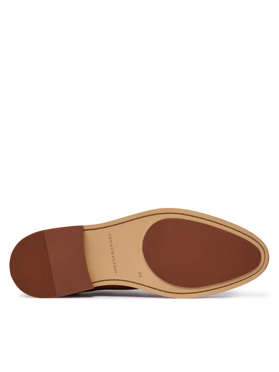 Tommy Hilfiger Tommy Hilfiger Félcipő Hilfiger Leather Dress Shoe FM0FM05777 Barna