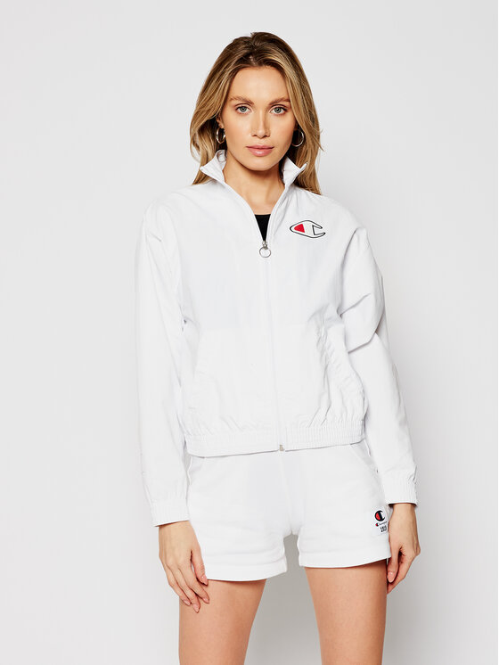 Champion Geacă Zip-Through 112658 Alb Custom Fit