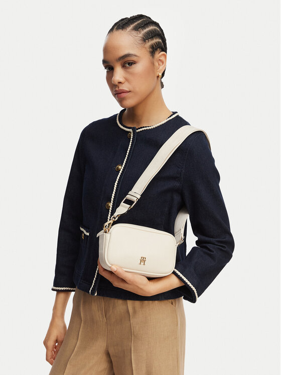 Tommy Hilfiger Tommy Hilfiger Torbica Th Logotape Camera Bag AW0AW18741 Bijela