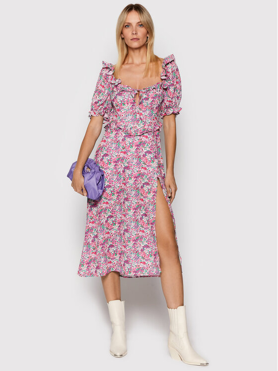 For Love & Lemons For Love & Lemons Letné šaty Katarina CD2378 Ružová Regular Fit