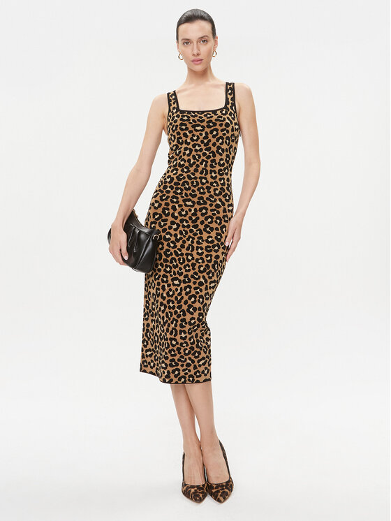 MICHAEL Michael Kors MICHAEL Michael Kors Trikotažinė suknelė MF381Q19NT Smėlio Slim Fit