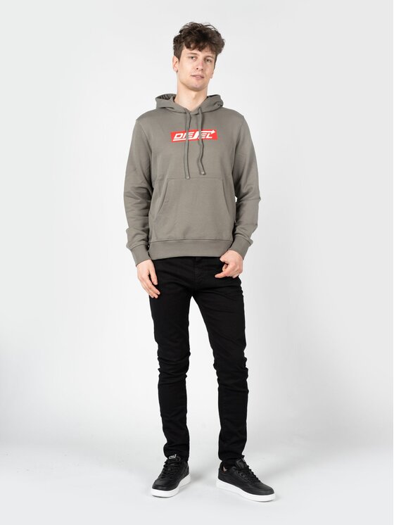 Diesel Diesel Μπλούζα A06856-0JFAV-9CP Γκρι Regular Fit
