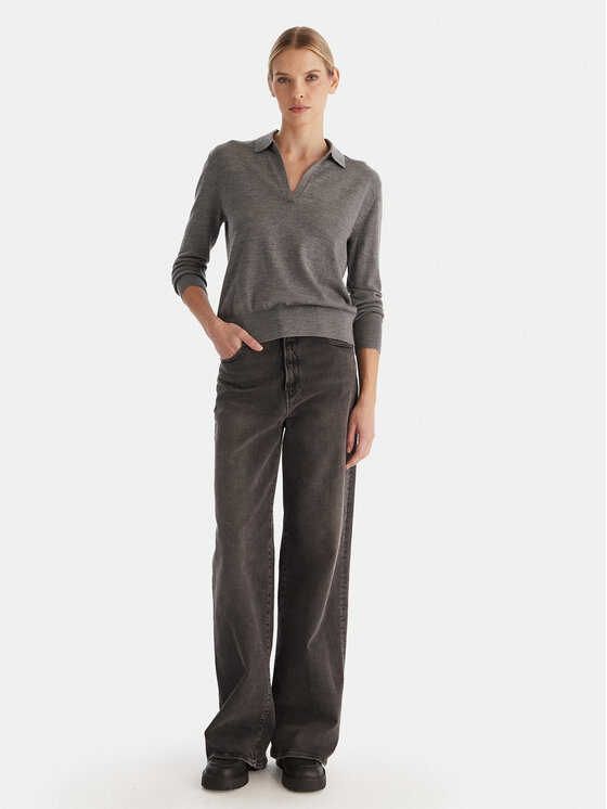 Calvin Klein Calvin Klein Svetr LV044A305G Šedá Regular Fit