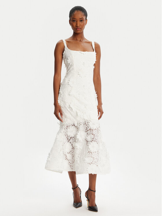 BARDOT Sukienka koktajlowa Marico Lace 60000DB Biały Regular Fit