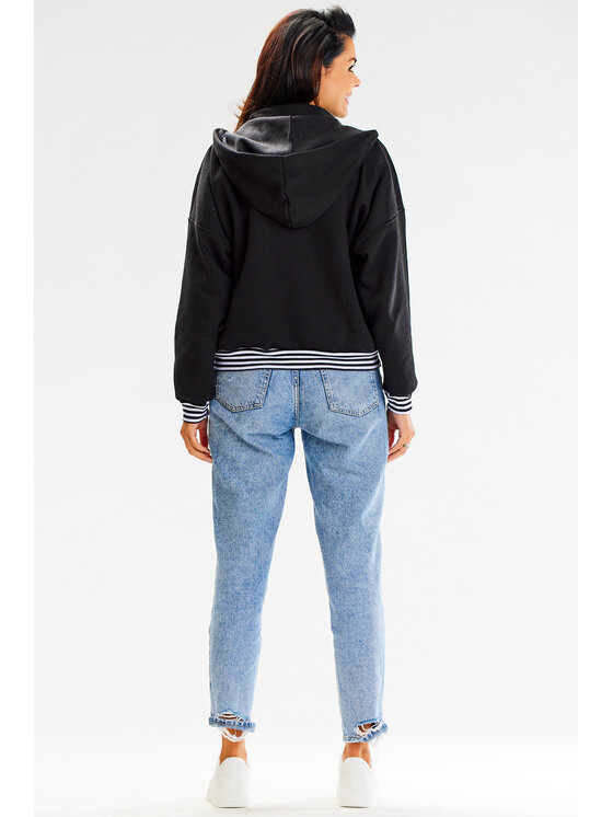 Awama Awama Mikina A611 Čierna Basic Fit