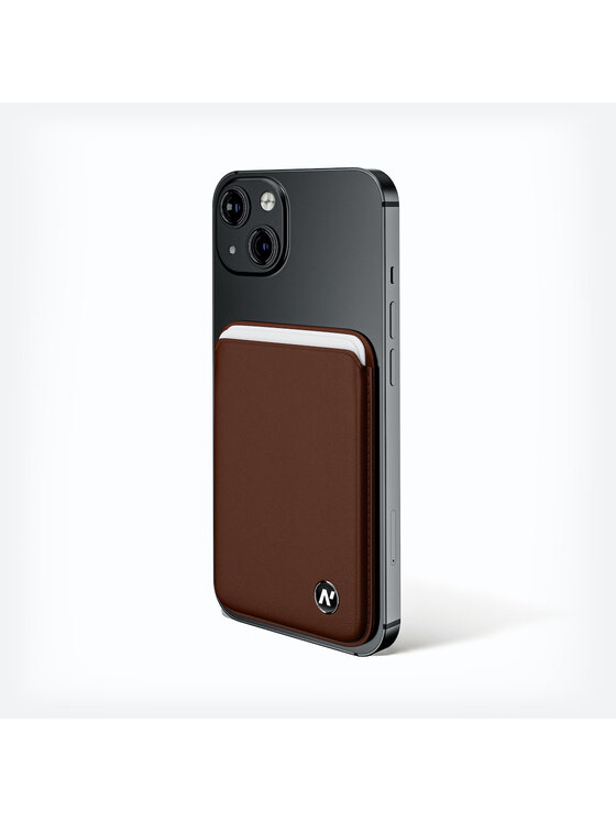 napo gloves napo gloves Etui na karty kredytowe iPhone 13, 14, 15, 16 Brązowy