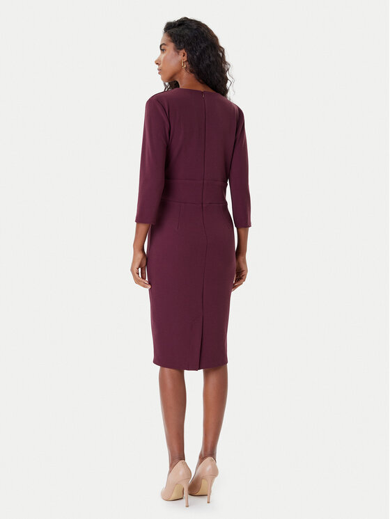 Rinascimento Rinascimento Kokteilinė suknelė CFC0126151003 Vyšninė Slim Fit