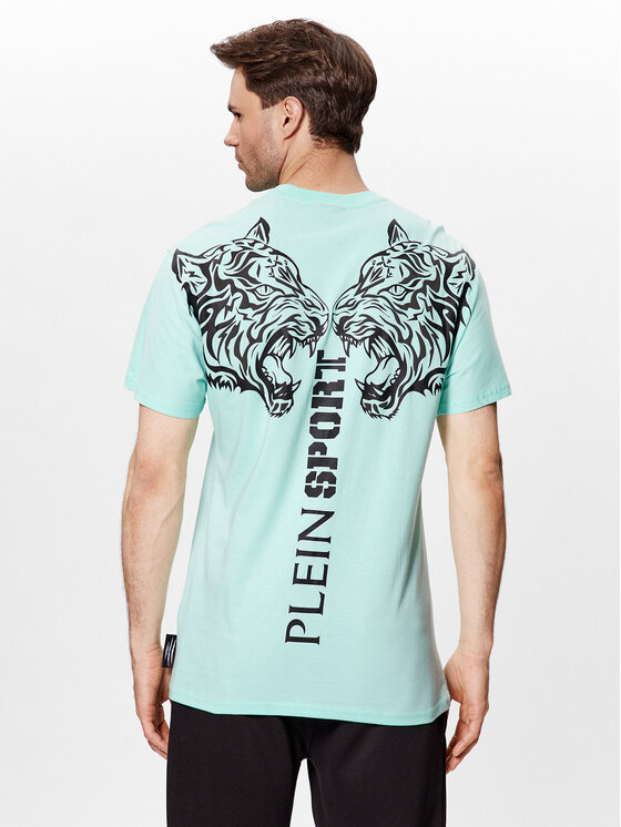 Plein Sport Plein Sport T-Shirt SACC MTK6034 SJY001N Zielony Regular Fit