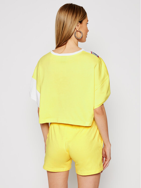 T-shirt Croptop 112767 Giallo Custom Fit