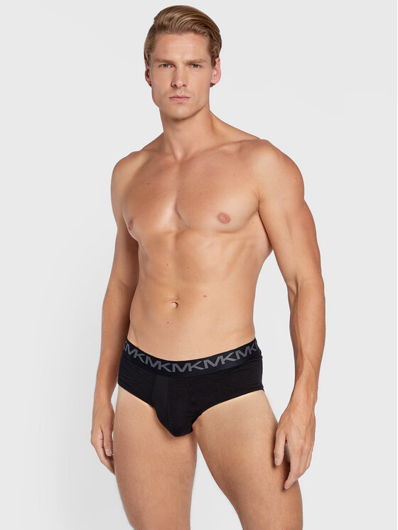 Michael Kors Michael Kors Set od 3 para muških slip gaća 6BR1L10033 Crna