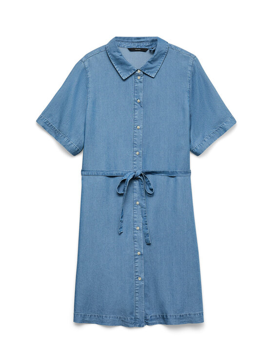 Vero Moda Vero Moda Džínsové šaty Bree 10341620 Modrá Regular Fit