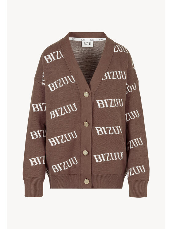 BIZUU BIZUU Kardigan KYLE Brązowy Standard Fit