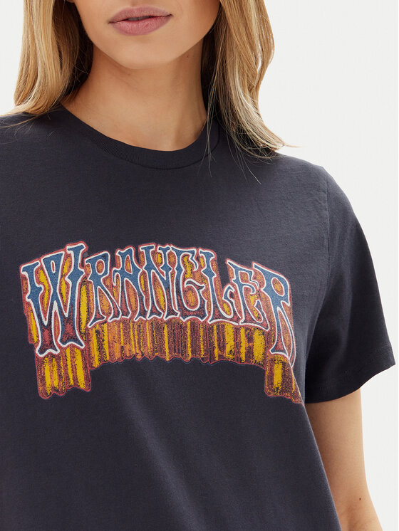 Wrangler Wrangler Marškinėliai Graphic 112362783 Juoda Regular Fit