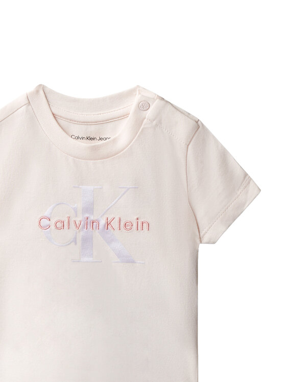 Calvin Klein Jeans Calvin Klein Jeans Tričko LVCKSJA48B Écru Regular Fit
