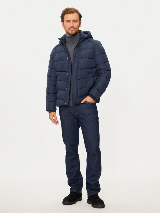 Geox Geox Zimska jakna Leitan M4628C T3144 F4545 Tamnoplava Regular Fit