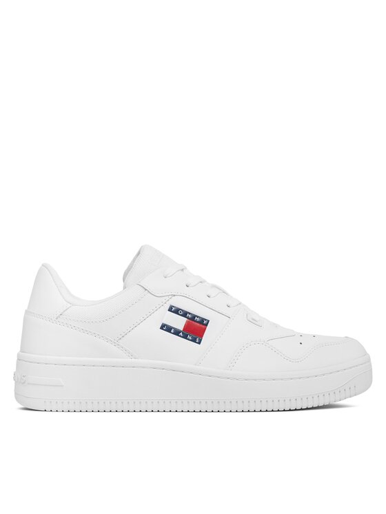 Tommy Jeans Snīkeri Tjm Retro Basket Ess EM0EM01395 Balts