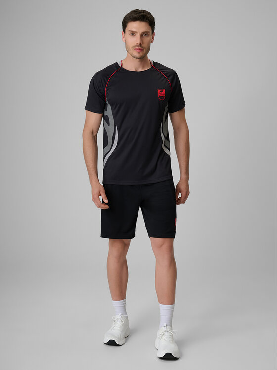 4F 4F Szorty sportowe FOOTBALL Czarny Regular Fit