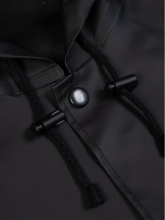 2005 2005 Kabát VINYL RAINCOAT Čierna Oversize