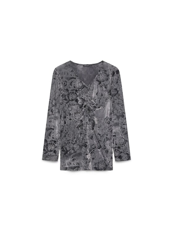 Fiorella Rubino Fiorella Rubino T-Shirt G096L009482N013 Szary Regular Fit