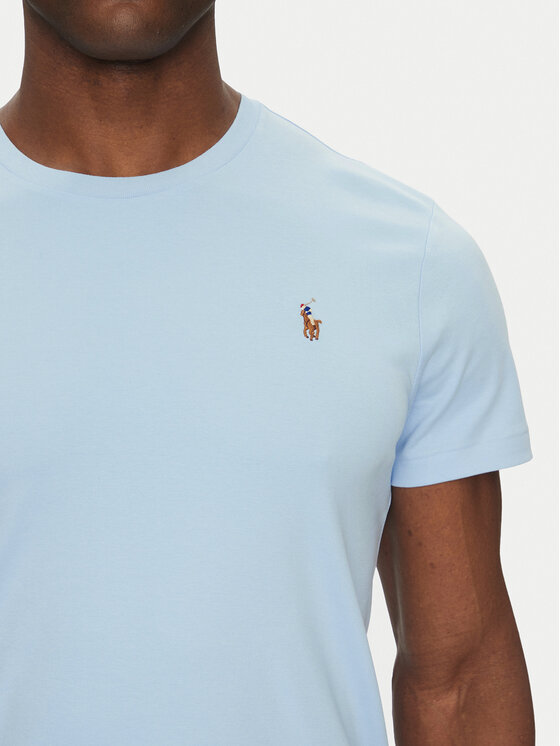 Polo Ralph Lauren Polo Ralph Lauren T-krekls Classics 710740727 Gaiši zils Slim Fit