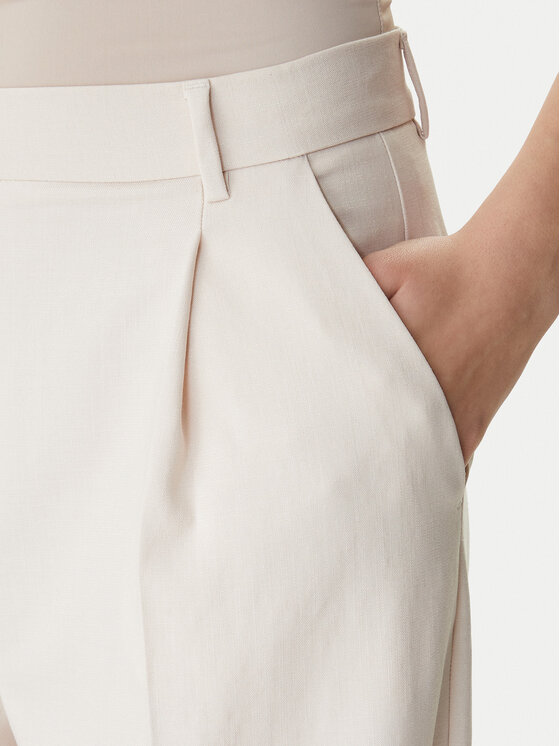 Marella Marella Palazzohose Slogan2 2615131311 Écru Wide Leg