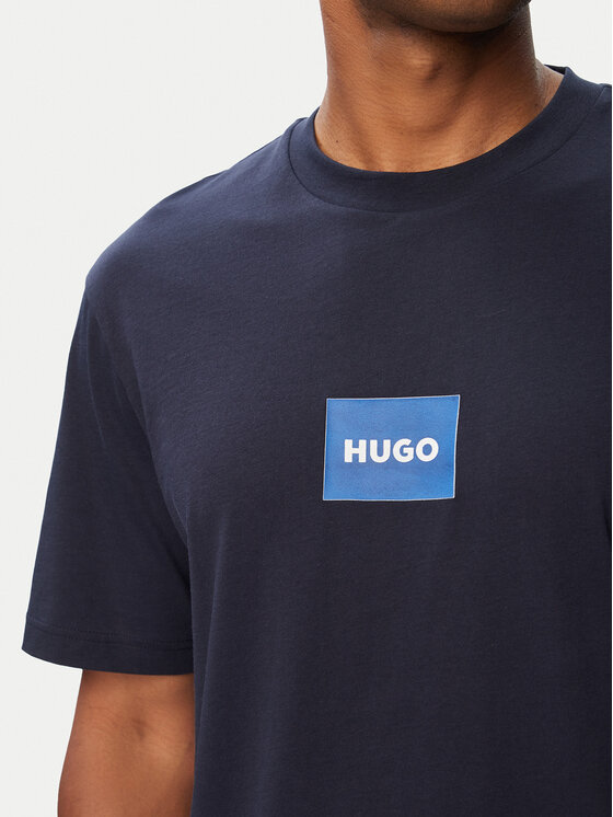 HUGO HUGO Marškinėliai Nayonix 50554382 Tamsiai mėlyna Regular Fit