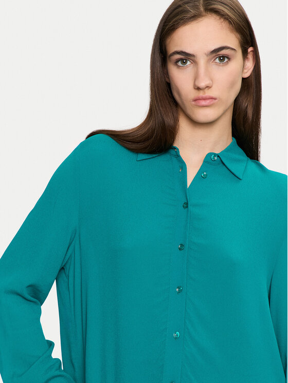 Sisley Sisley Košeľa 5ZMZLQ07I Zelená Oversize