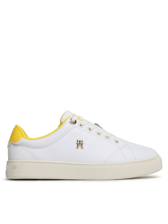 Sneakers Tommy Hilfiger Elevated Essential Court Sneaker FW0FW07377 White/Vivid Yellow 0LF