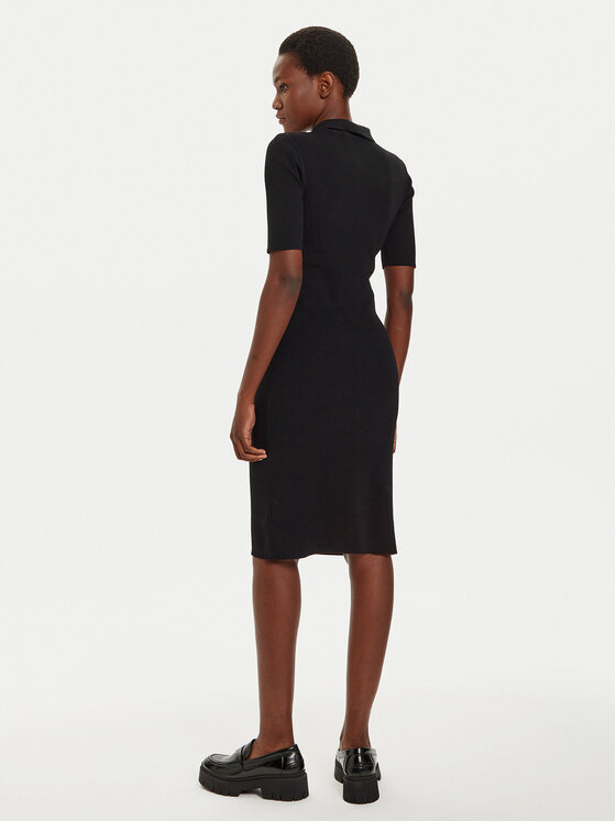 KARL LAGERFELD KARL LAGERFELD Džemper haljina 246W1320 Crna Slim Fit