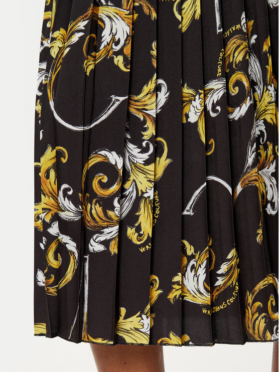 Versace Jeans Couture Versace Jeans Couture Plisovaná sukňa 78HAE805 Čierna Regular Fit