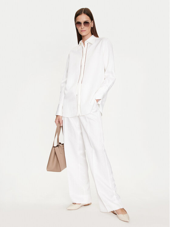 BOSS Boss Cămașă Beina 50514716 Alb Relaxed Fit