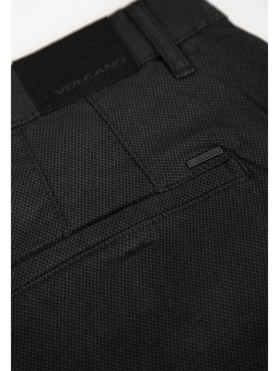 Volcano Volcano Spodnie materiałowe R-MATT Czarny Regular Fit