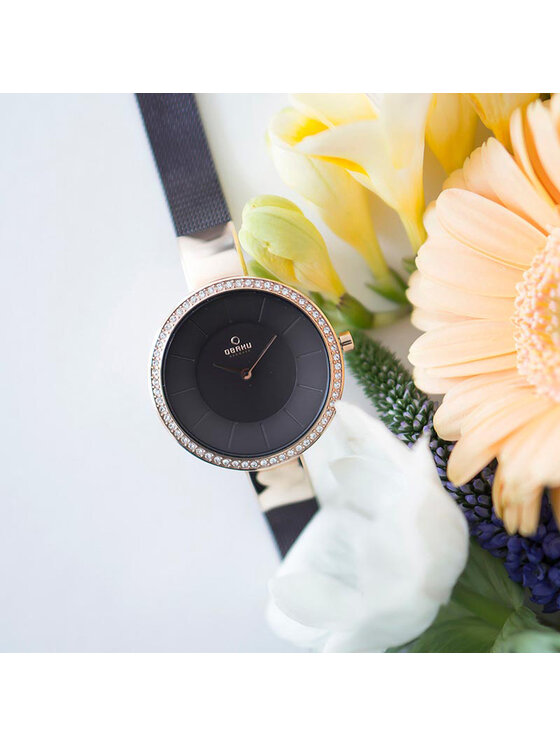 Obaku Obaku Zegarek V179LEVNMN Czarny