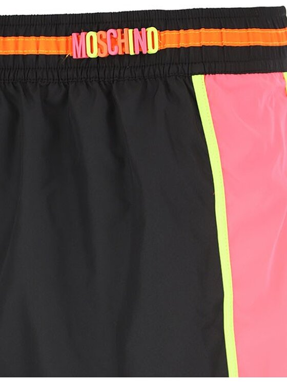 MOSCHINO Underwear & Swim MOSCHINO Underwear & Swim Plavecké šortky A6107 5989 1555 NEON BLACK Čierna Regular Fit