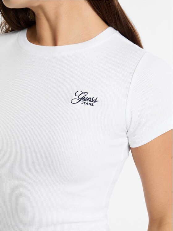 Guess Jeans Guess Jeans T-Shirt 174499 Biały Classic Fit