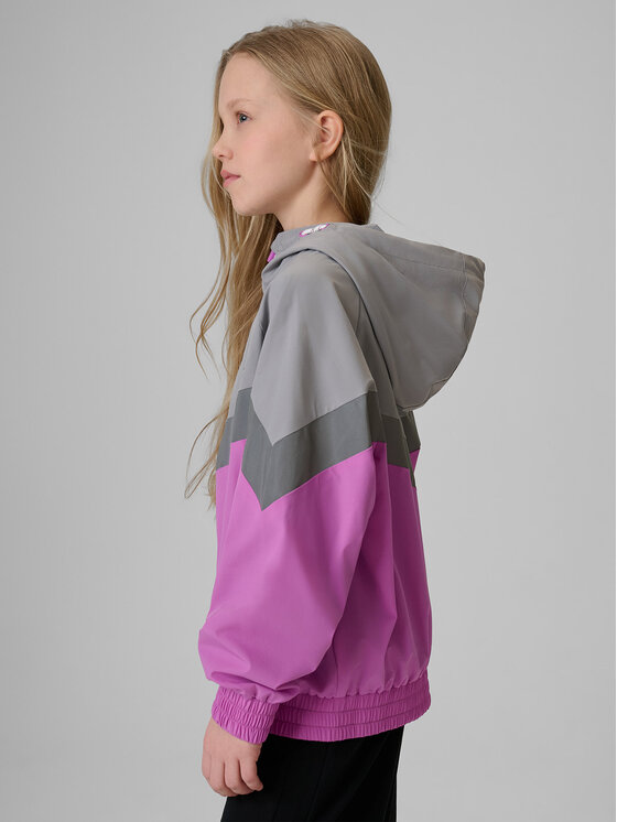4F 4F Kurtka przejściowa JELLIFICATION Fioletowy jasny Loose Fit