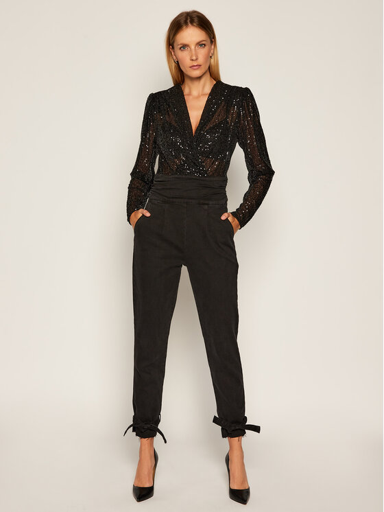 Pinko Combinaison Gloria Tuta AI 20 21 PDEN 1J10FM Y6FG Noir Slim
