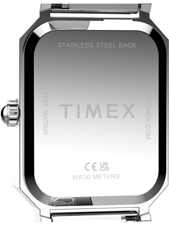 Timex Timex Zegarek TW2Y57900 Srebrny