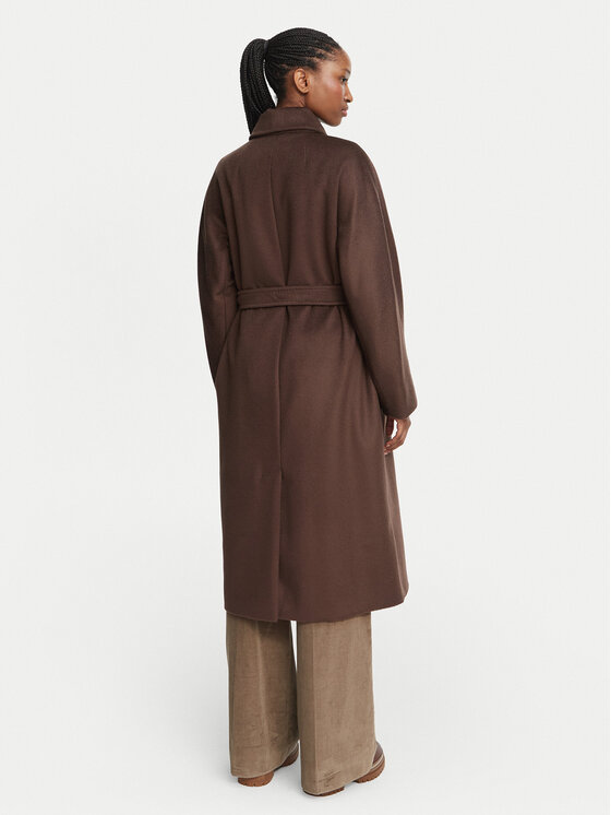 Weekend Max Mara Weekend Max Mara Вовняне пальто Resina 2625016102 Темно-коричневий Regular Fit