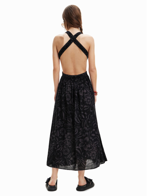 Desigual Desigual Ljetna haljina 23SWMW13 Crna Regular Fit