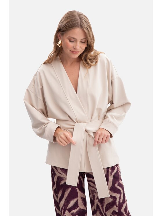 BeWear BeWear Narzutka b297 Beżowy Baggy Fit
