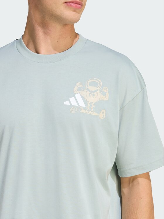 adidas adidas Koszulka techniczna 158938 Zielony Oversize