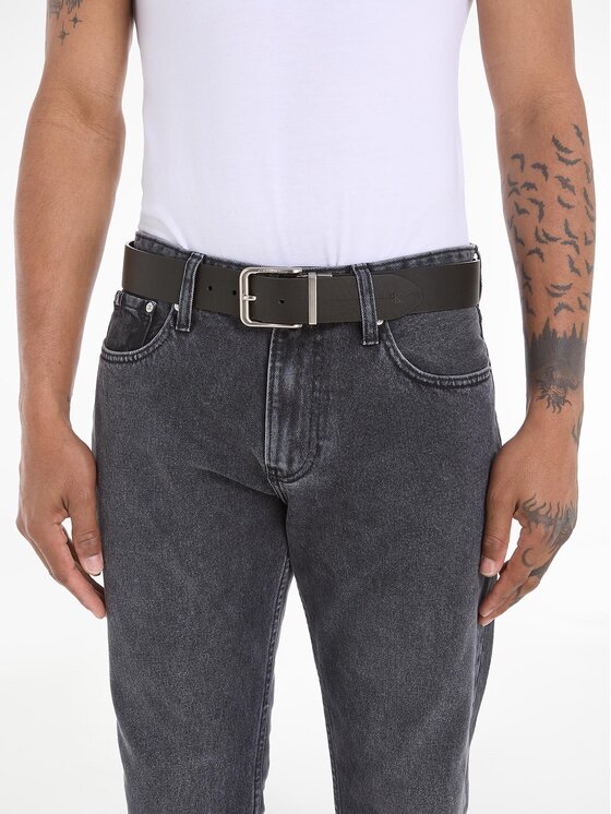 Calvin Klein Jeans Calvin Klein Jeans Ζώνη Ανδρική Classic Ro Rev/Adj Lthr Belt40Mm K50K511821 Μαύρο