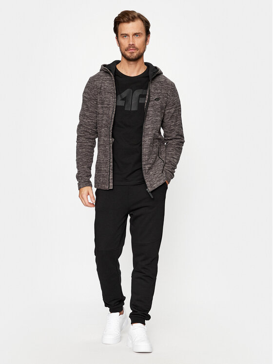 4F 4F Majica 4FAW23TTSHM0877 Črna Regular Fit